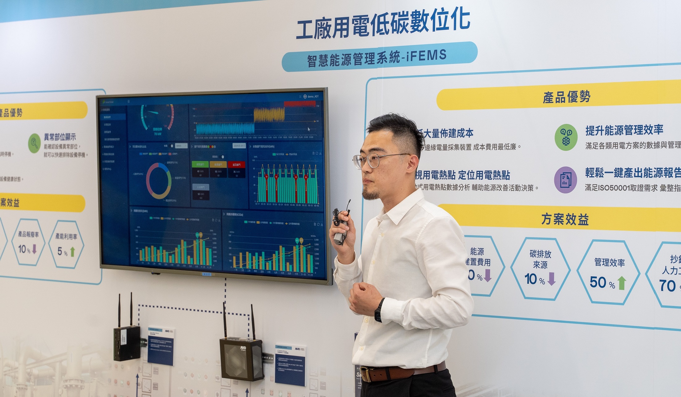 以协助企业布局智能制造见长的MK体育
数位，今年展出智能管理系统，已导入多元产业应用，能有效降低人力、提升管理效率